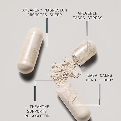Alo Yoga Sweet Sleep Capsules | Aquamin® Magnesium, GABA & L-Theanine | Restful Sleep Support
