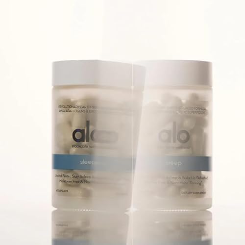 Alo Yoga Sweet Sleep Capsules | Aquamin® Magnesium, GABA & L-Theanine | Restful Sleep Support