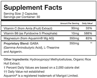 Alo Yoga Sweet Sleep Capsules | Aquamin® Magnesium, GABA & L-Theanine | Restful Sleep Support