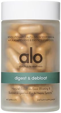 Alo Yoga Digest & Debloat Capsules for Gut Health with Probiotics & Enzymes (60 ct)