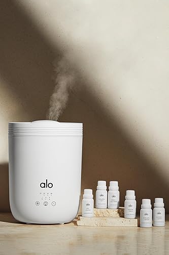 Alo Aura Diffuser - White, Scent & Humidify Large Rooms - 700 Sq-Ft - 22 Hrs