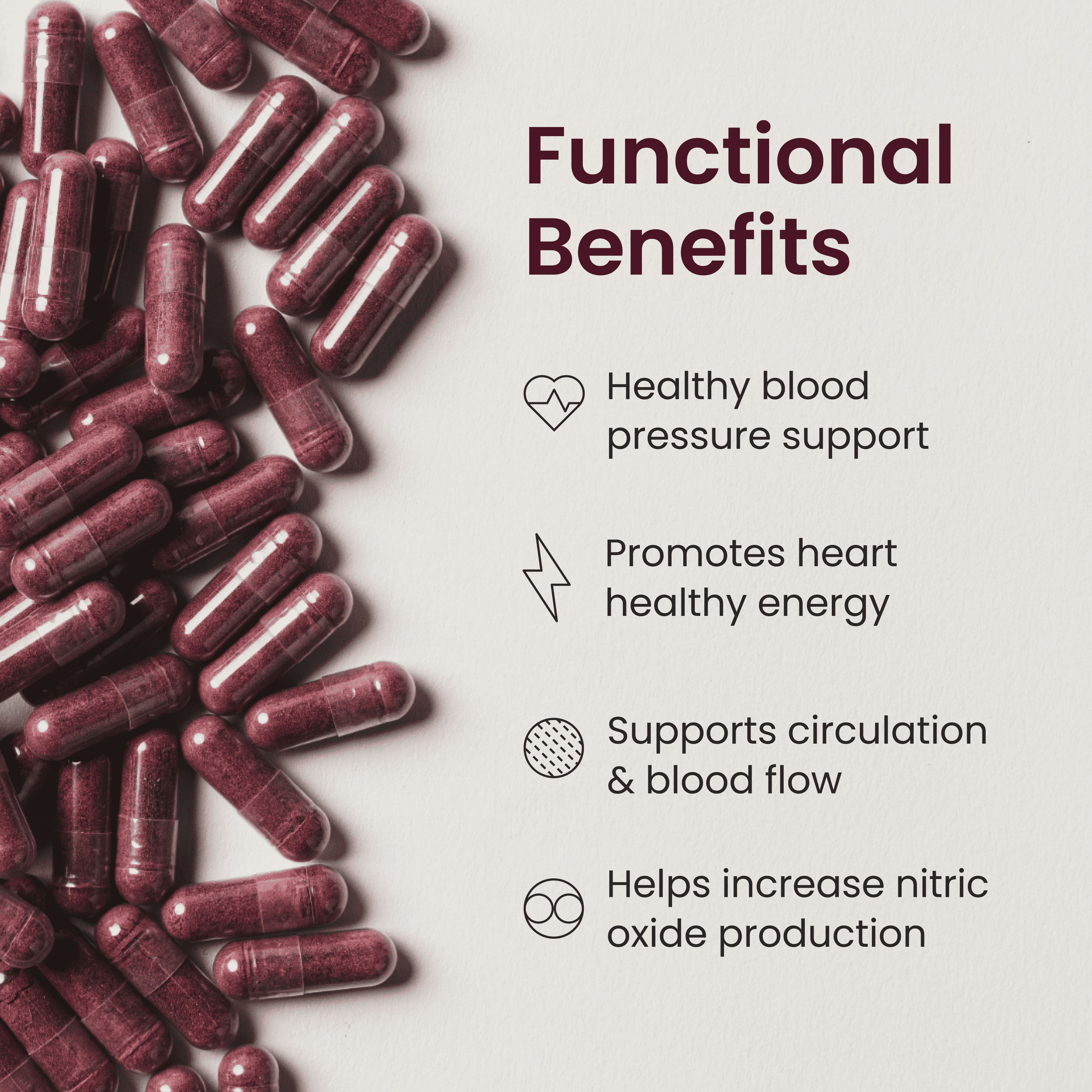 Humann SuperBeets Beet Root Capsules - Promote Healthy Blood Pressure - 90 Caps