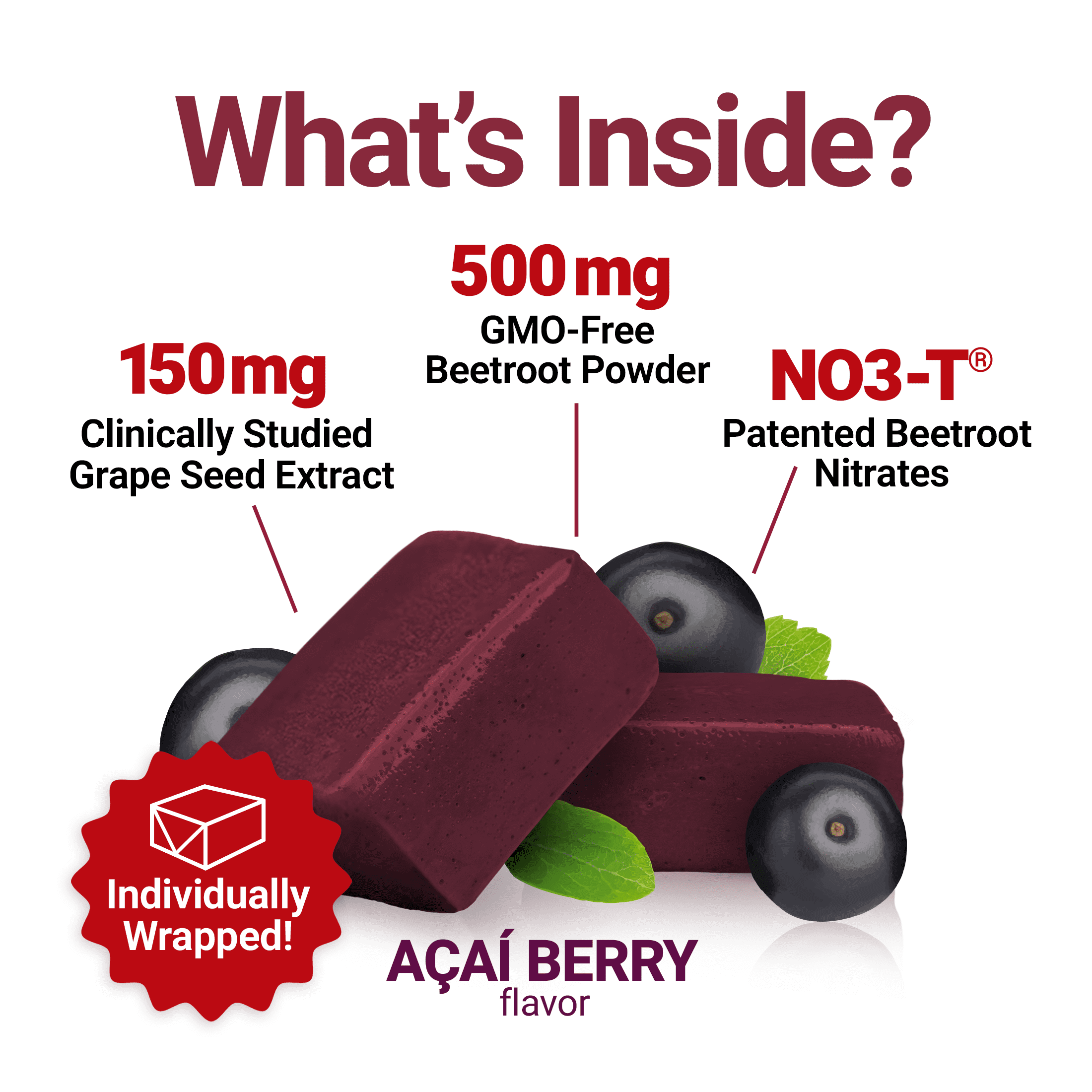 Force Factor Total Beets Blood Pressure Support Soft Chews - Beetroot Gummies Alternative - 60 Chews