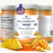 TrueSeaMoss Mango Pineapple Gel, 16 oz Antioxidant Supplement Organic