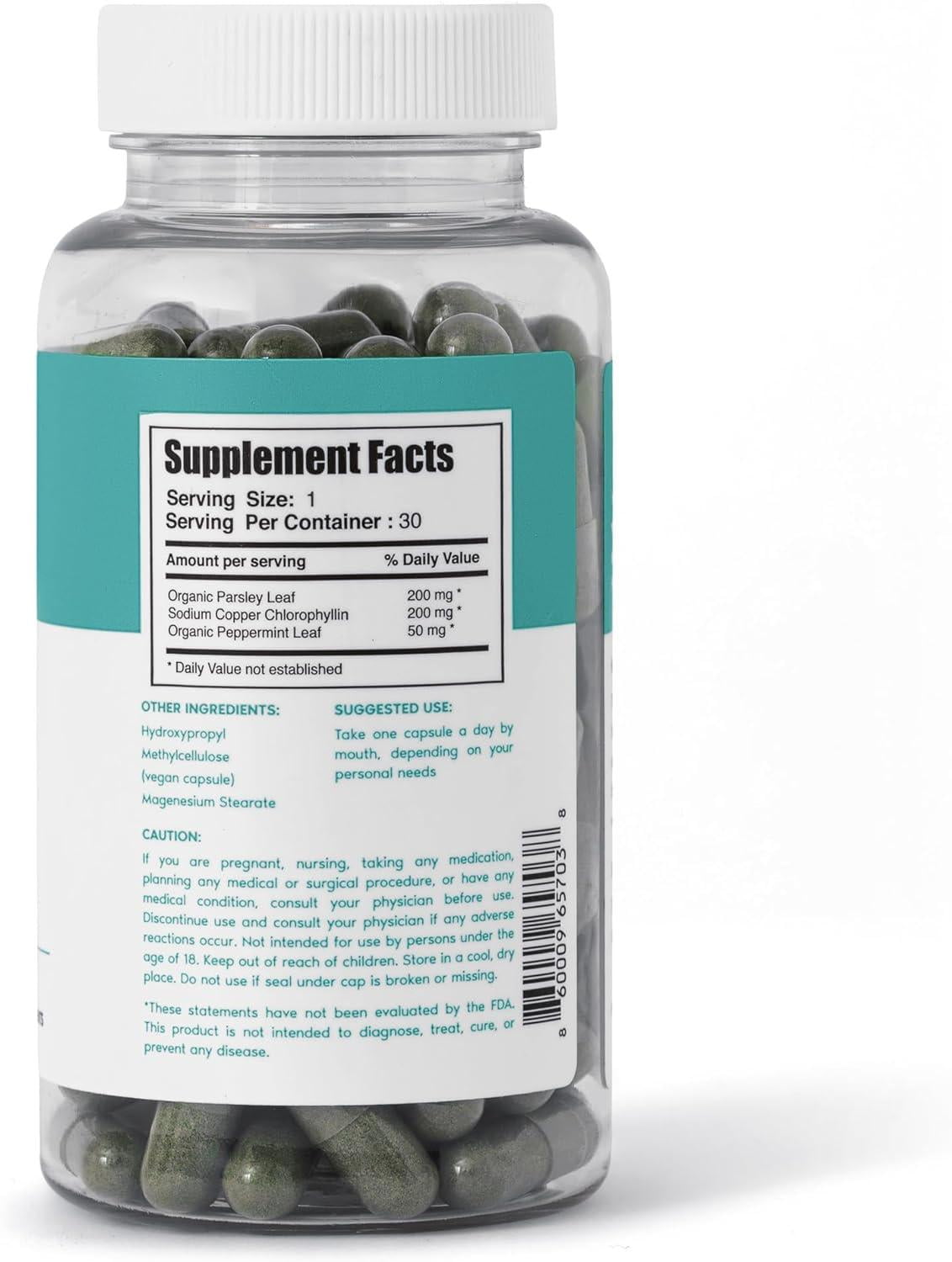 HER FANTASY BOX BODY MAGIC CHLOROPHYLL CAPSULES - 30 VEGAN CAPSULES FOR DETOX & DIGESTION