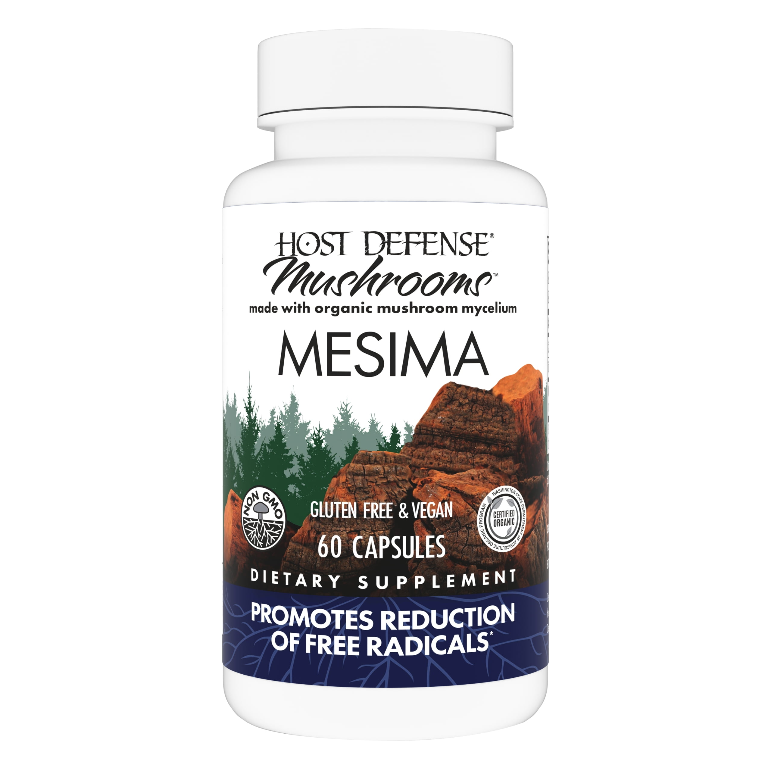 HOST DEFENSE MESIMA CAPSULES - 60 CAPSULES, 30 SERVINGS