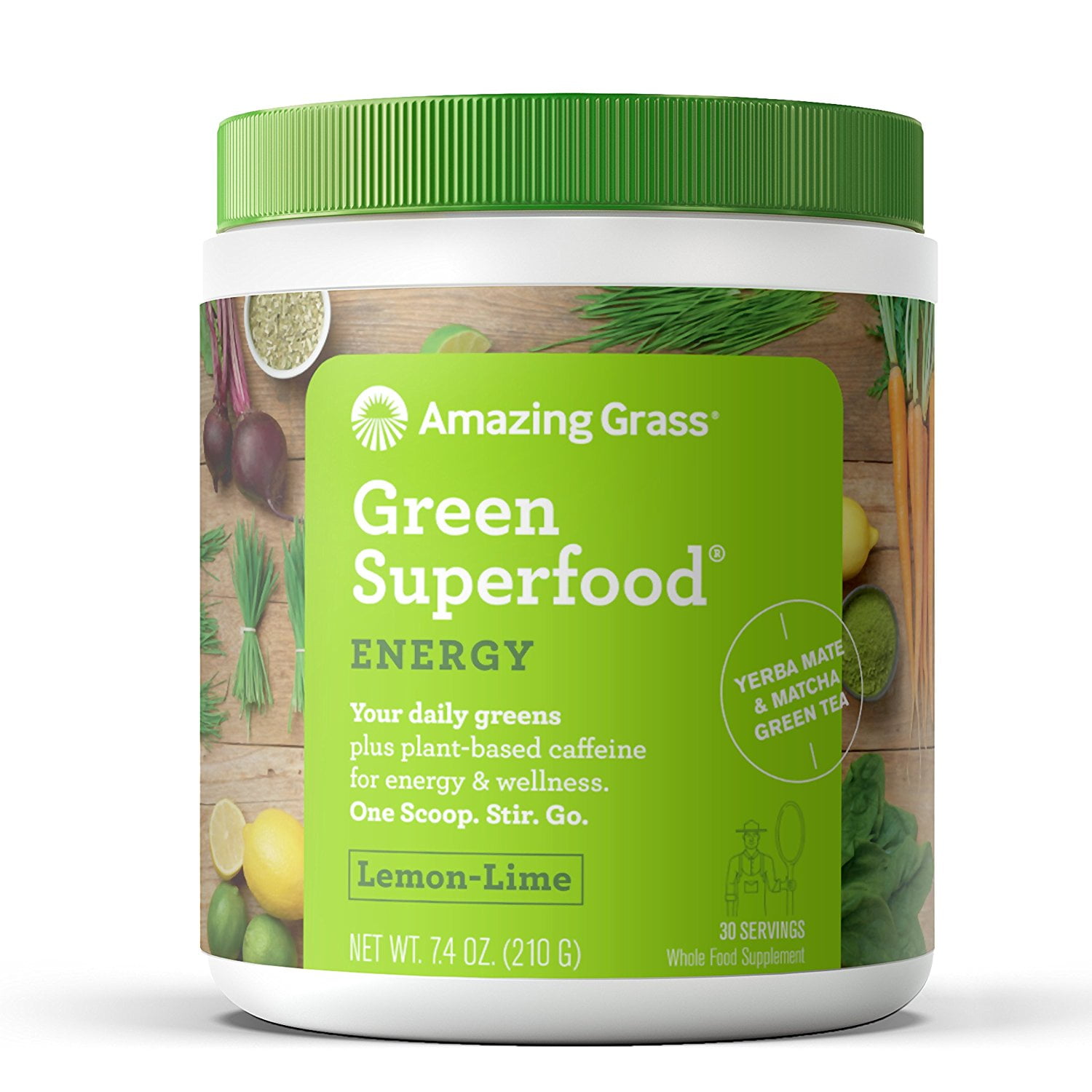 Amazing Grass Greens Blend Superfood Energy Powder Lemon-Lime - 7.4oz