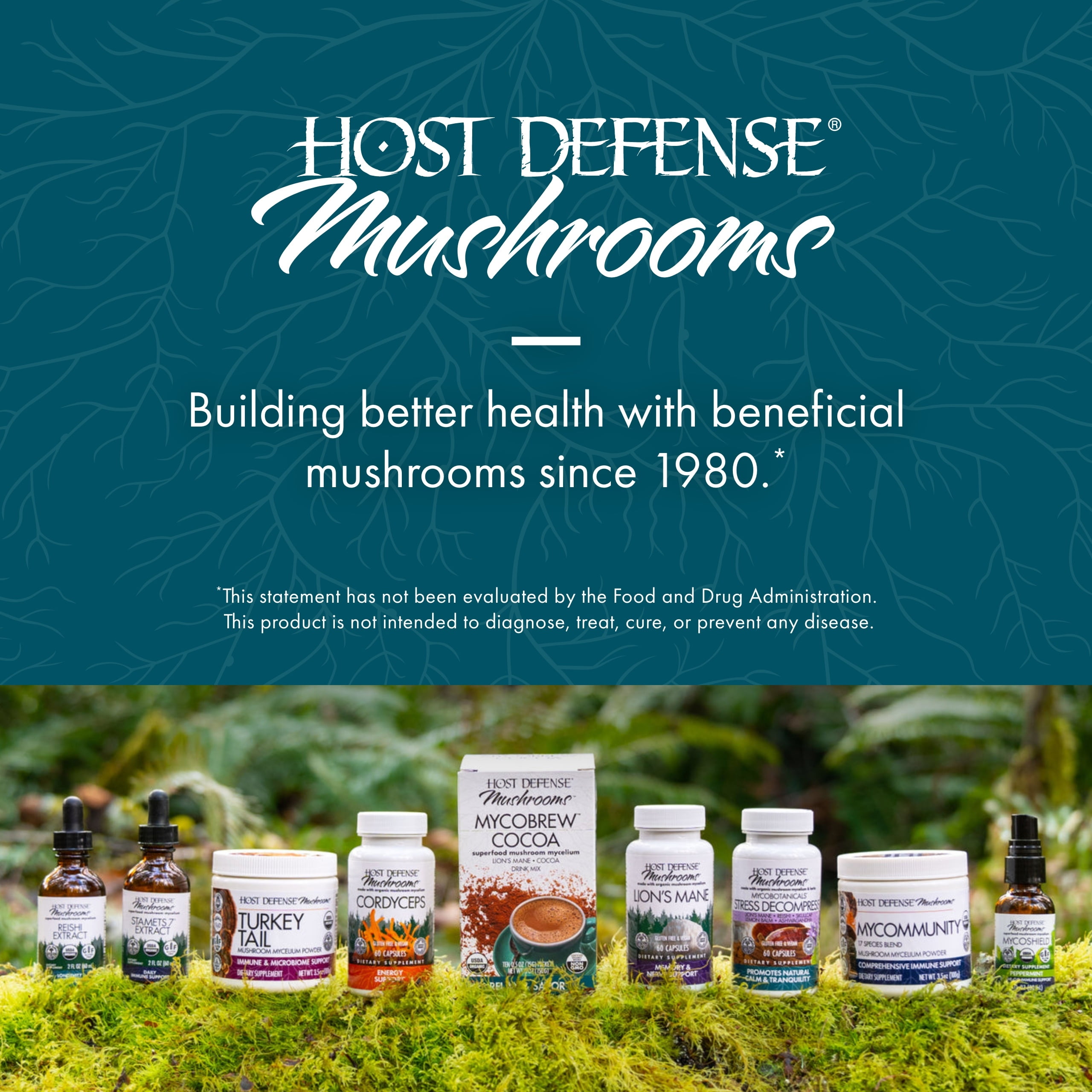 HOST DEFENSE ORGANIC REISHI CAPSULES - 30 CAPSULES (15 SERVINGS)