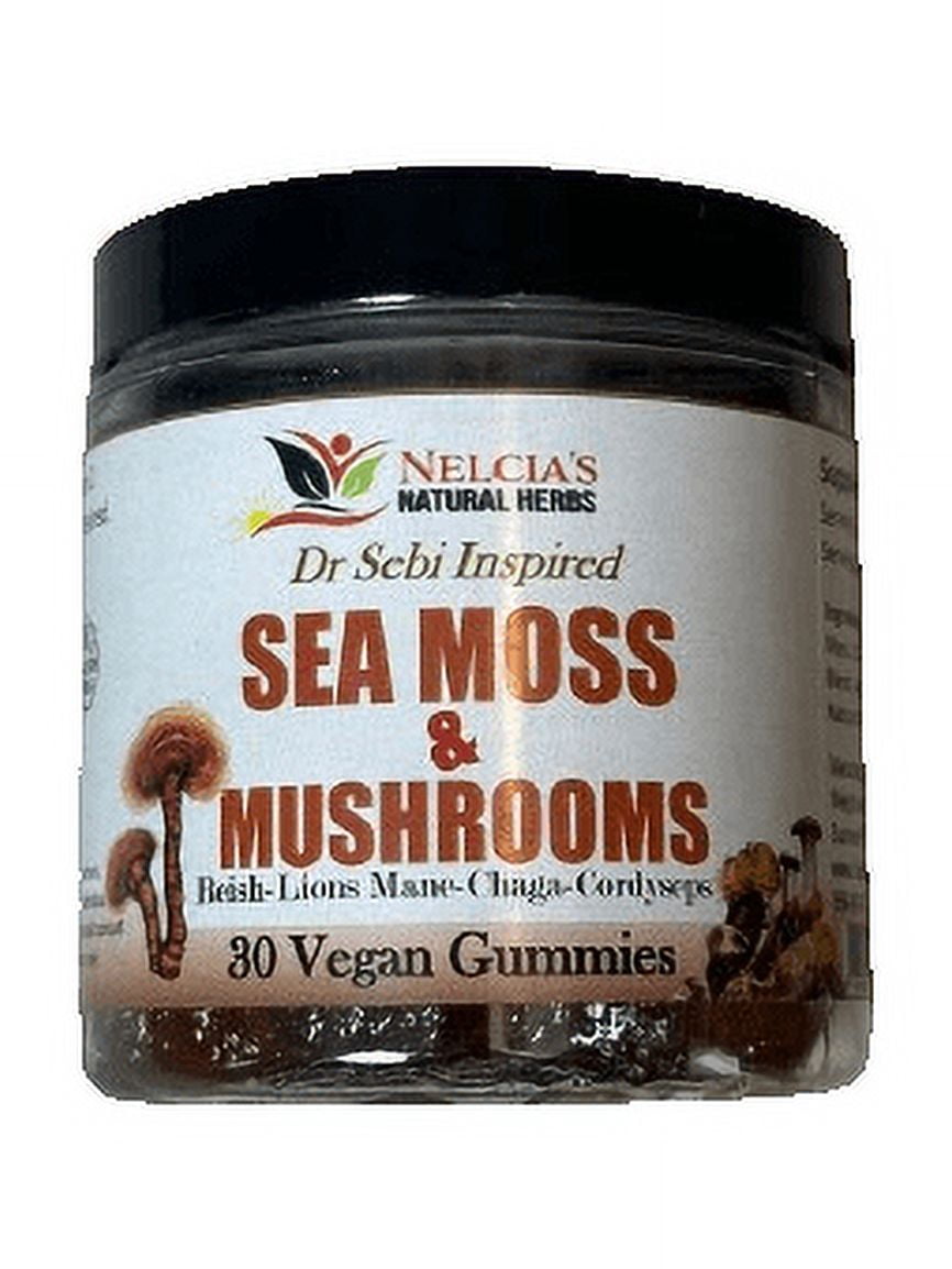 NELCIA'S SEA MOSS & MUSHROOM GUMMIES - VEGAN ENERGY BOOST (30 SERVINGS)