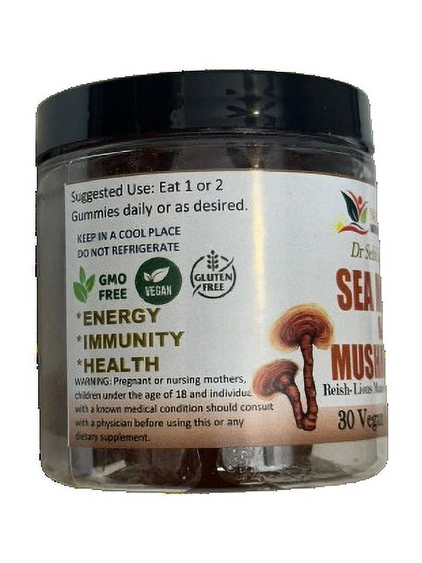 NELCIA'S SEA MOSS & MUSHROOM GUMMIES - VEGAN ENERGY BOOST (30 SERVINGS)