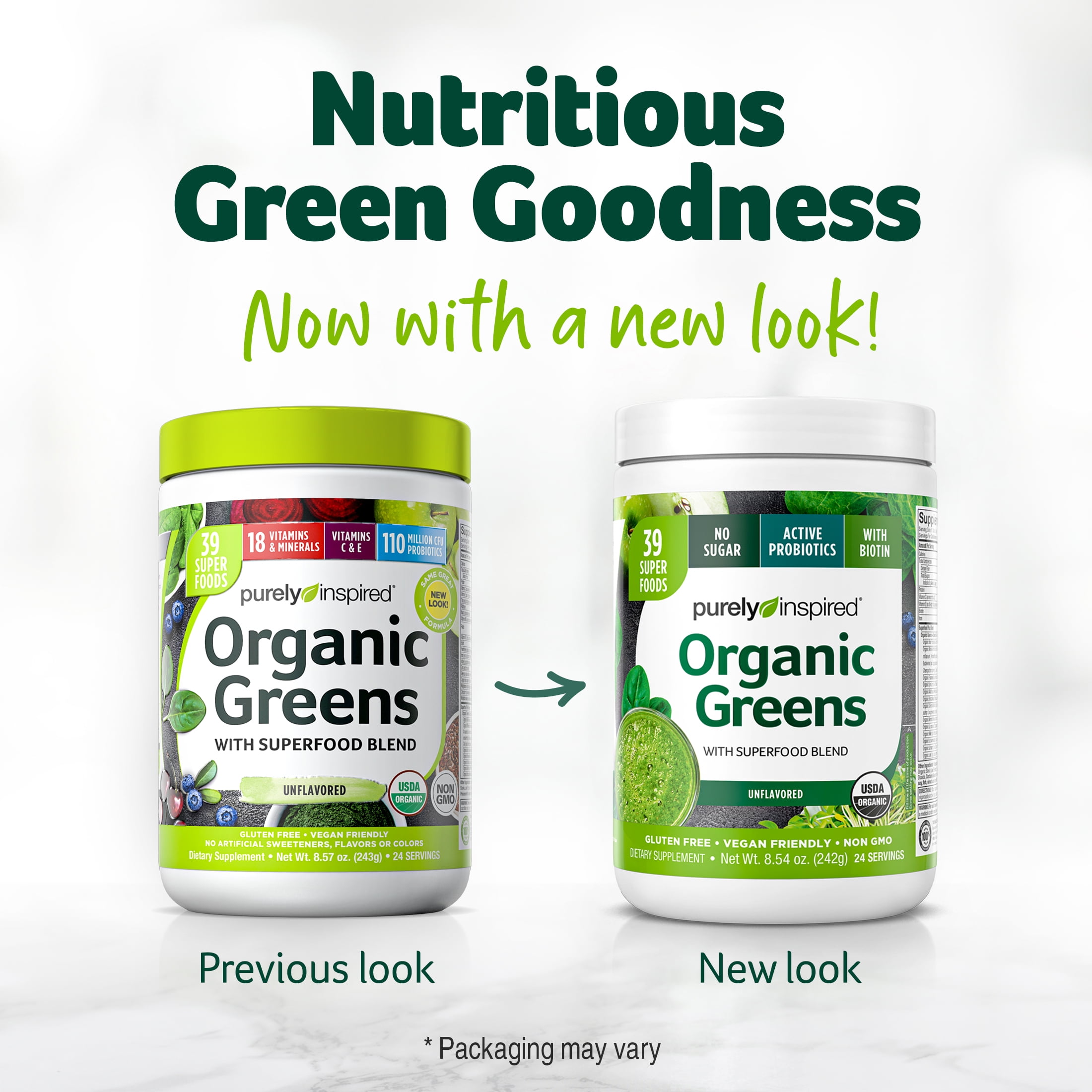 Organic Greens Superfood Powder Blend, 8.57 oz, 24 Servings