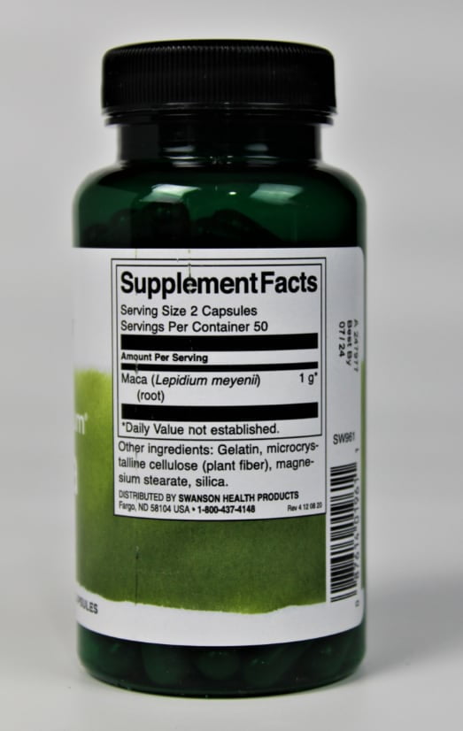 Swanson Full Spectrum Maca 500mg Vegan Capsules 2-Pack