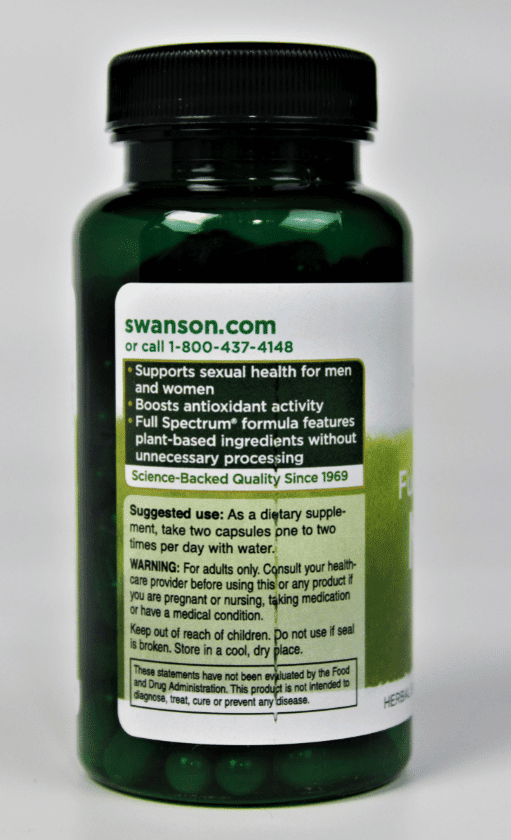 Swanson Full Spectrum Maca 500mg Vegan Capsules 2-Pack