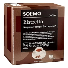 Solimo Ristretto Dark Roast Capsules - Compatible with Original Brewers - 50 Count