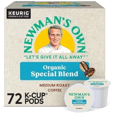 Newman's Own Organics Special Blend Medium Roast Coffee K-Cup Pods, 72 Count