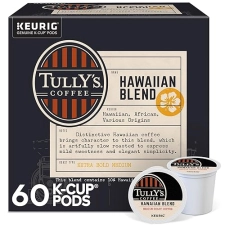 Tully's Coffee Hawaiian Blend K-Cup Pods, Medium Roast, 60 Count