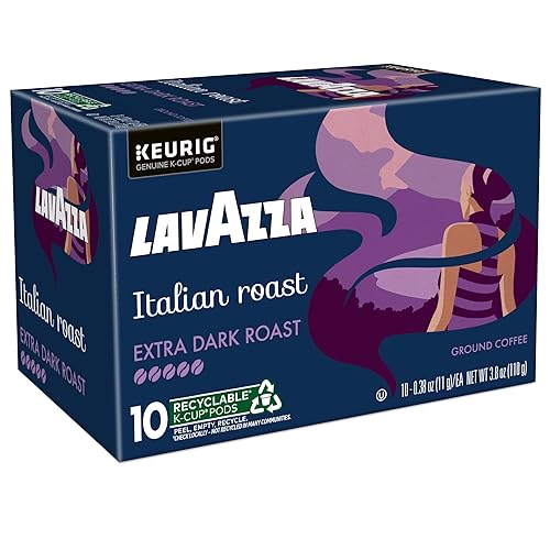 Lavazza Italian Roast Keurig K-Cup Pods, 60ct (6 Packs of 10)