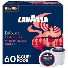 Lavazza Dolcevita Classico Medium Roast Coffee K-Cup Pods, 60-Count Box