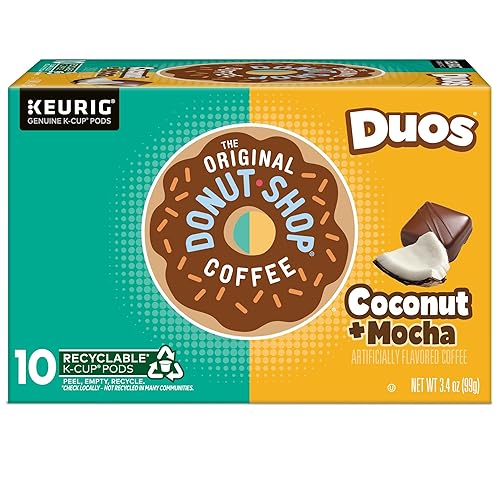 Dous Coffee Coconut Mocha Coffee K-Cup Pods, Medium Roast, 60 Count