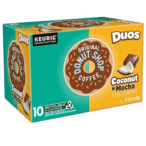 Dous Coffee Coconut Mocha Coffee K-Cup Pods, Medium Roast, 60 Count