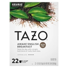 TAZO English Breakfast Black Tea K-Cups, 22 Pods, Caffeinated