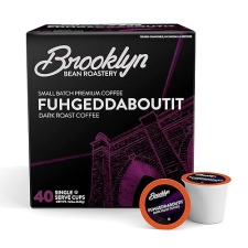 Brooklyn Beans Fuhgeddaboutit Dark Roast Coffee Pods for Keurig 2.0 - 40 Count, Bold & Rich