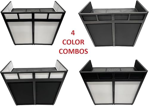Cedarslink BEAST-8 46" DJ Facade White/Black Scrim Booth, Color Mixing, Lightweight Aluminum Build