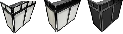 Cedarslink BEAST-8 46" DJ Facade White/Black Scrim Booth, Color Mixing, Lightweight Aluminum Build