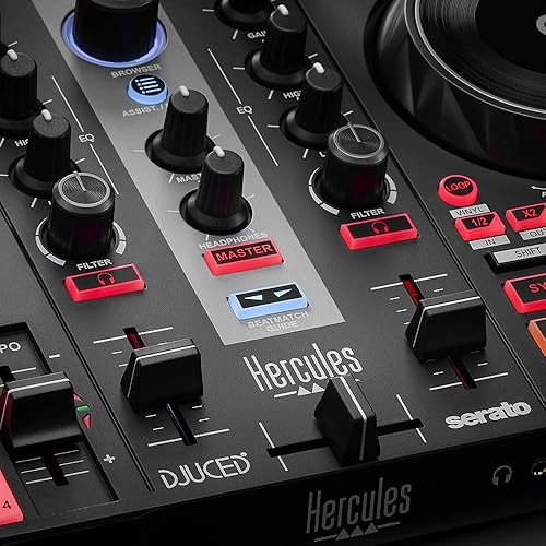 Hercules DJControl Inpulse 200 MK2 Black - Beginner DJ Controller with Software & Tutorials