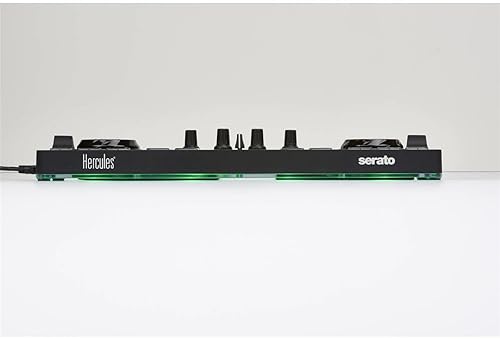 Hercules DJControl Starlight | USB DJ Controller with Serato DJ Lite, Jog Wheels, Sound Card & Light Show