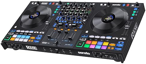 RANE FOUR Advanced 4 Channel Stems DJ Controller with 8.5" Jog Wheels and Serato DJ Pro - Internal FX Mixer (100 characters)