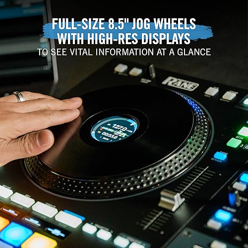 RANE FOUR Advanced 4 Channel Stems DJ Controller with 8.5" Jog Wheels and Serato DJ Pro - Internal FX Mixer (100 characters)
