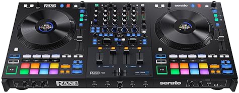 RANE FOUR Advanced 4 Channel Stems DJ Controller with 8.5" Jog Wheels and Serato DJ Pro - Internal FX Mixer (100 characters)