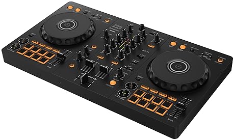 Pioneer DJ DDJ-FLX4 2-Deck Controller + Pyle Dual Laptop Stand Combo