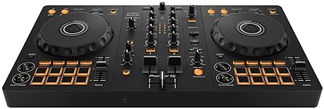Pioneer DJ DDJ-FLX4 2-Deck Controller + Pyle Dual Laptop Stand Combo