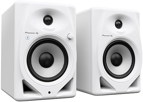 Pioneer DJ DM-50D-BT-W 5" Desktop Active Monitors with Bluetooth - White