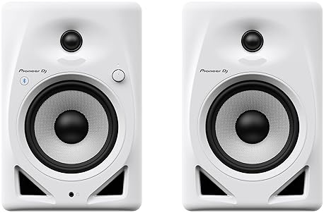 Pioneer DJ DM-50D-BT-W 5" Desktop Active Monitors with Bluetooth - White