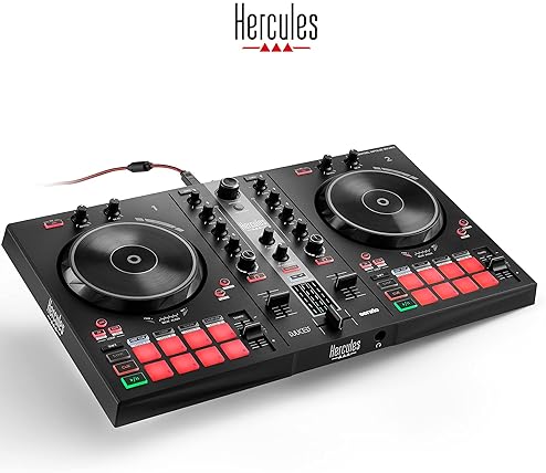 Hercules DJControl Inpulse 300 MK2 USB DJ Controller with 16 Pads and Built-in Sound Card