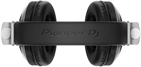 Pioneer DJ HDJ-X5 Silver Over-Ear Headphones Bundle with Case, Stand & Polishing Cloth