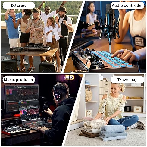 Rabjen DJ Backpack | Club Gig DJ Mixer Case for Pioneer DJ DDJ-REV1, Novation Launchkey 37 Key Keyboard + More