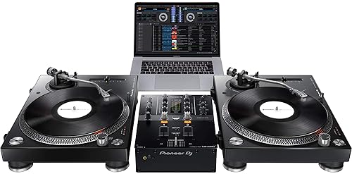 Pioneer DJM-250MK2 Mixer with PLX-500 White Turntables Bundle