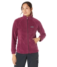 Columbia Women's Benton Springs Full Zip Jacket in Marionberry, Size 2X Plus