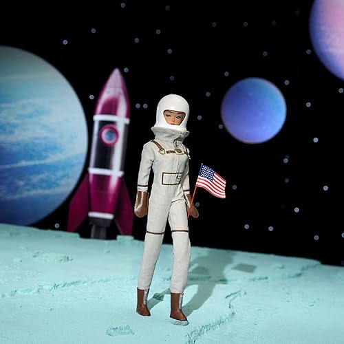 VINTAGE REPRODUCTION BARBIE MISS ASTRONAUT DOLL WITH SILVER SUIT & SPACE HELMET