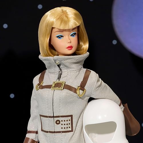 VINTAGE REPRODUCTION BARBIE MISS ASTRONAUT DOLL WITH SILVER SUIT & SPACE HELMET