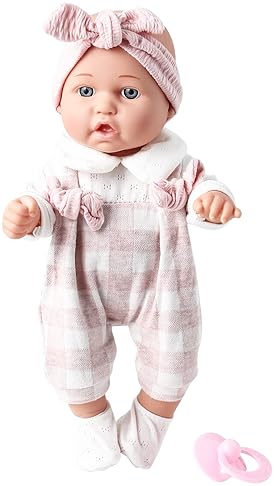 Baby Doll Gift Set with Pink Clothing, Pacifier, Blanket, and Feeding Bottle - Ideal for Ages 3+