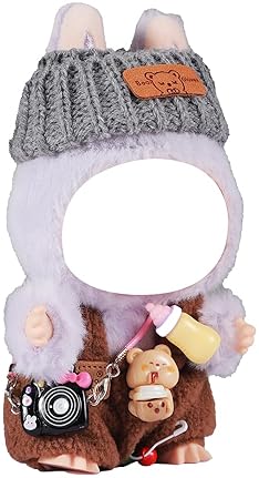 YAMASO 17CM DOLL CLOTHES SET WITH HAT, ROMPER, CAMERA BACKPACK - ACCESSORIES FOR 17CM DOLLS