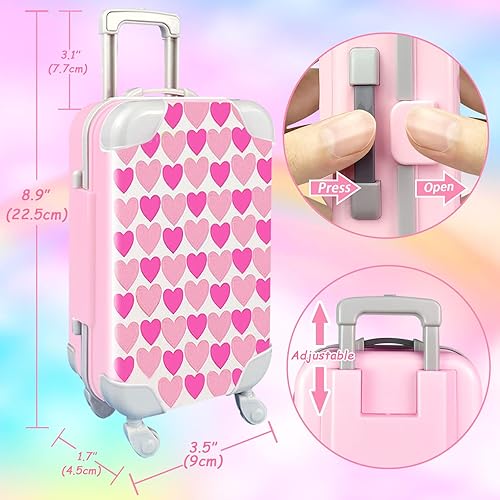 GIRL DOLL TRAVEL SET WITH ACCESSORIES AND CLOTHES - CHRISTMAS BIRTHDAY GIFT
