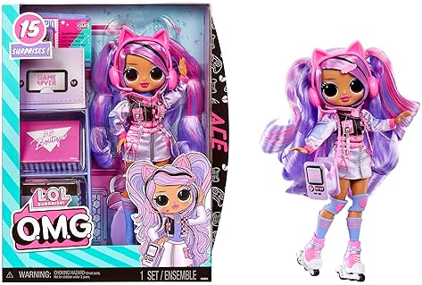 LOL Surprise OMG Ace Fashion Doll - 15 Gaming-Themed Surprises & Accessories - Ideal Gift for Kids 4+
