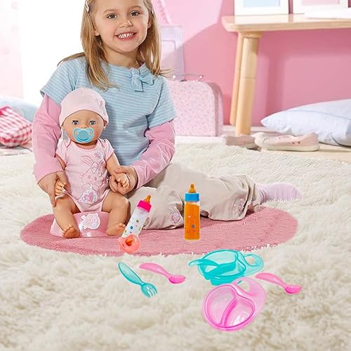 Magic Bottle Set with Accessories for Baby Dolls - Feeding Pretend Playset for Kids Girls 3+ (12pcs)