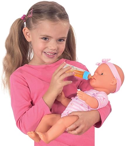 Baby Doll Feeding Bottle Toys Set with Magic Disappearing Milk & Juice - Pretend Play Gift for Kids - Yellow